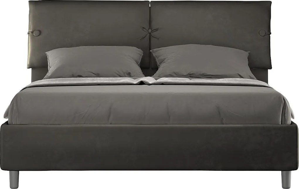 Łóżko bez stelaża tapicerowane 160x190 microfibra Szary Sleeper