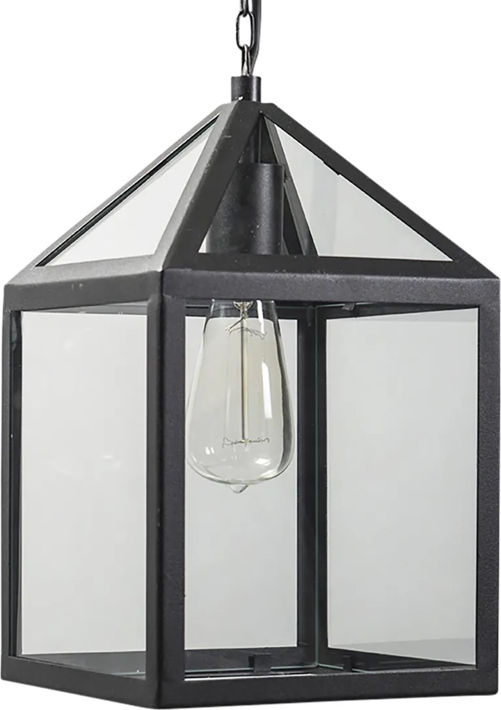 Industrialna lampa wisząca zewnętrzna czarna IP23 - Amsterdam