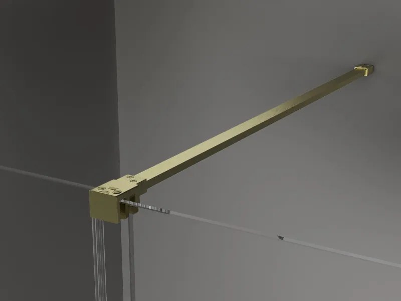 Mexen Velar ścianka prysznicowa rozsuwana Walk-in 80 x 200 cm, szron 8 mm, złota szczotkowana - 871-080-000-33-55