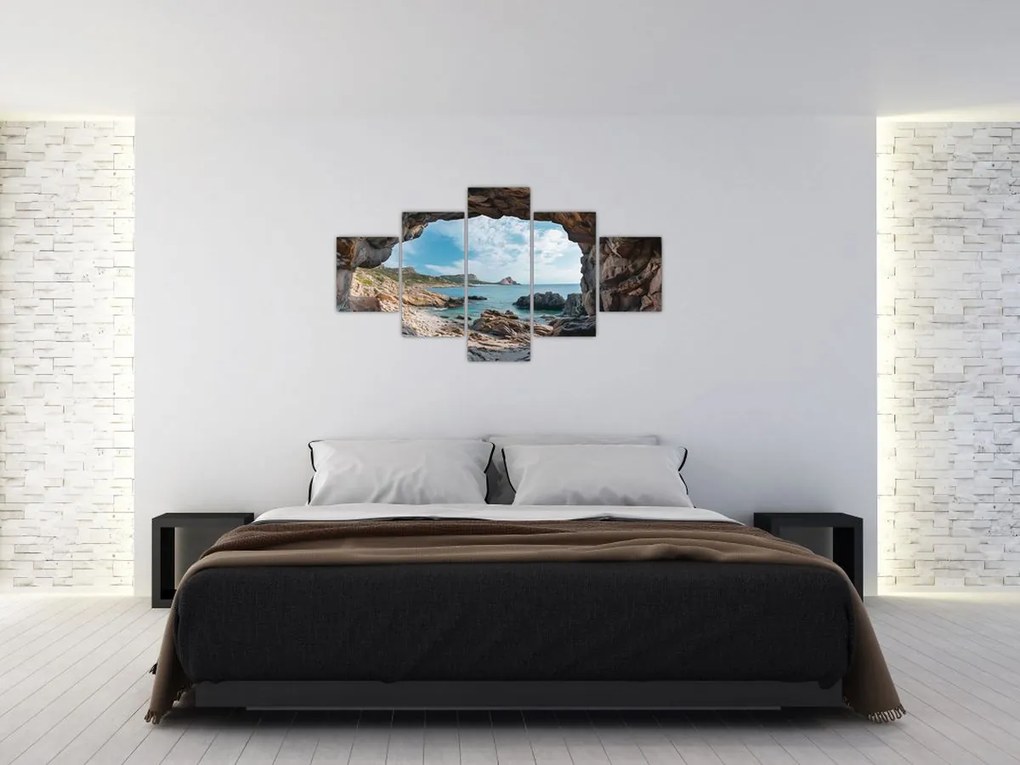 Obraz - Jaskinia przy morzu (125x70 cm)