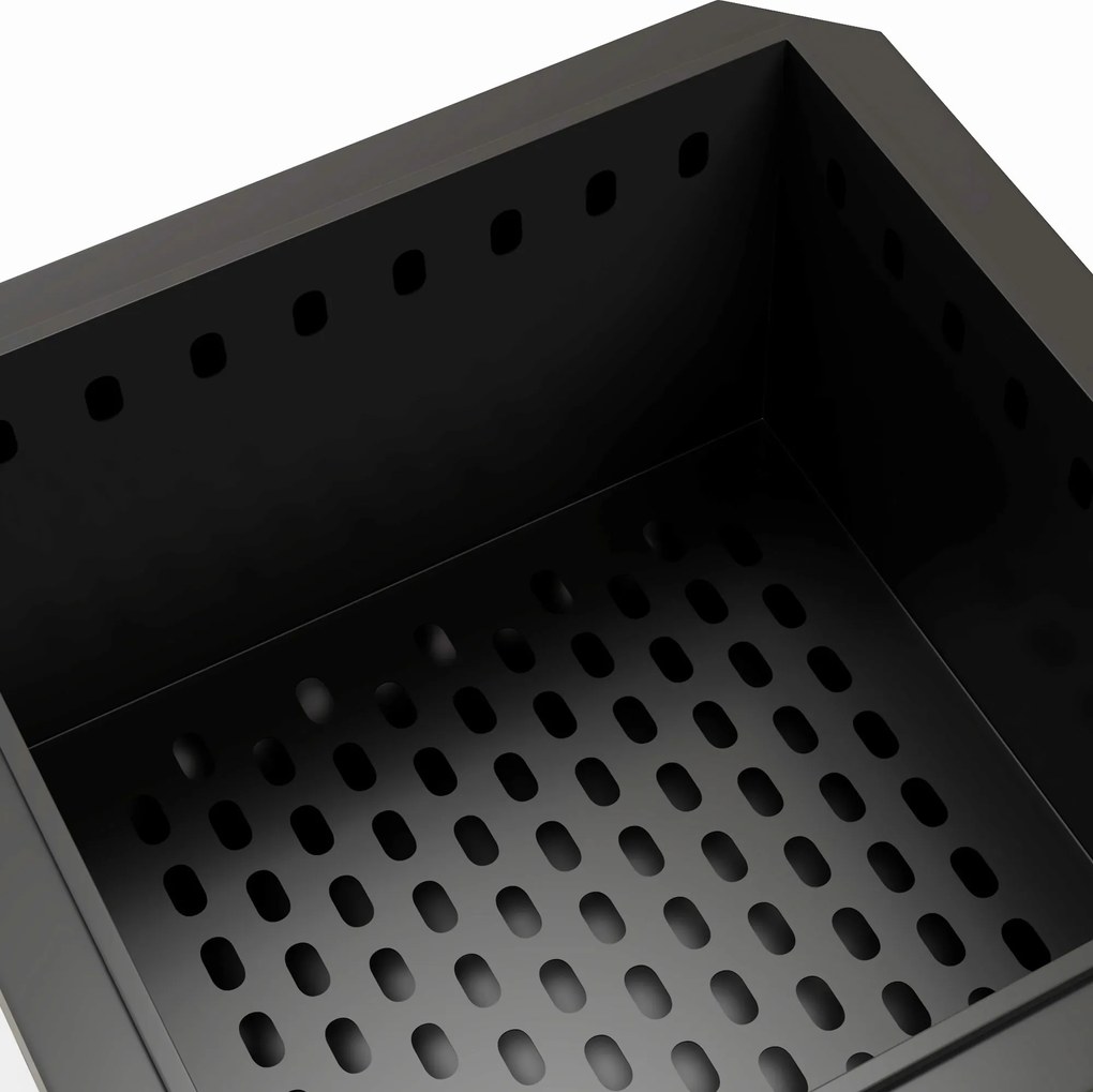 Outsunny Palenisko ogrodowe Feuerstelle, z hakiem, 48 x 48 x 41 cm, Czarny