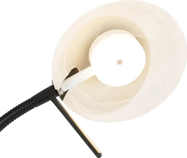 Lampa stojąca czarna z lampką do czytania z diodą LED i ściemniaczem Dim to Warm - Empoli