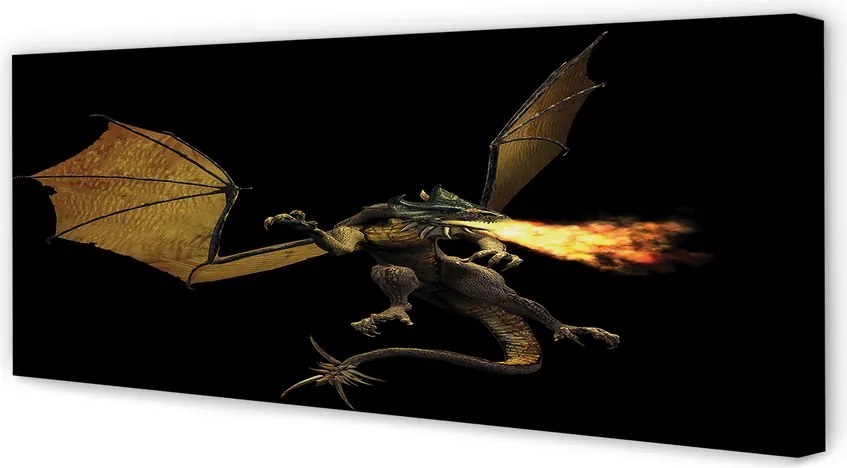 Zdjęcie na płótnie Smok Zionący Ogniem