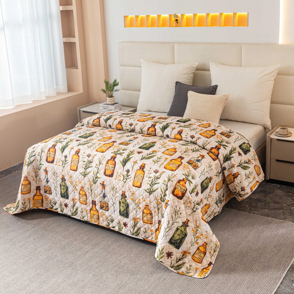 Narzuta na łóżko APOTHECARY, kremowy Rozmiar: 220 x 240 cm