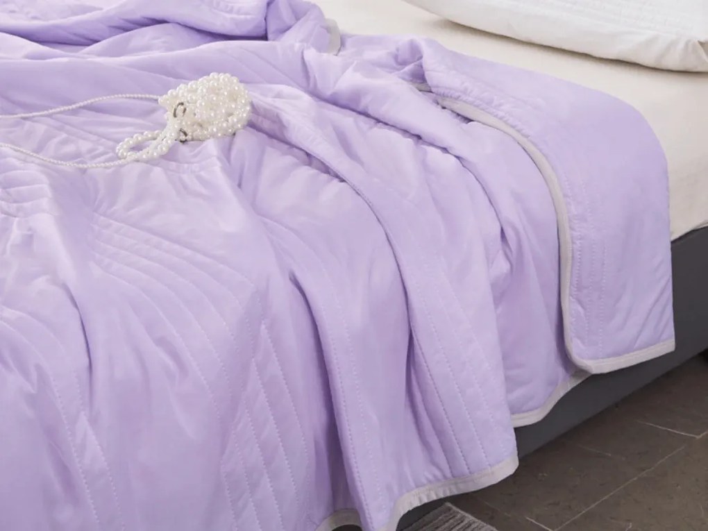 Chłodząca letnia kołdra CELIA, fioletowa Rozmiar: 200 x 220 cm