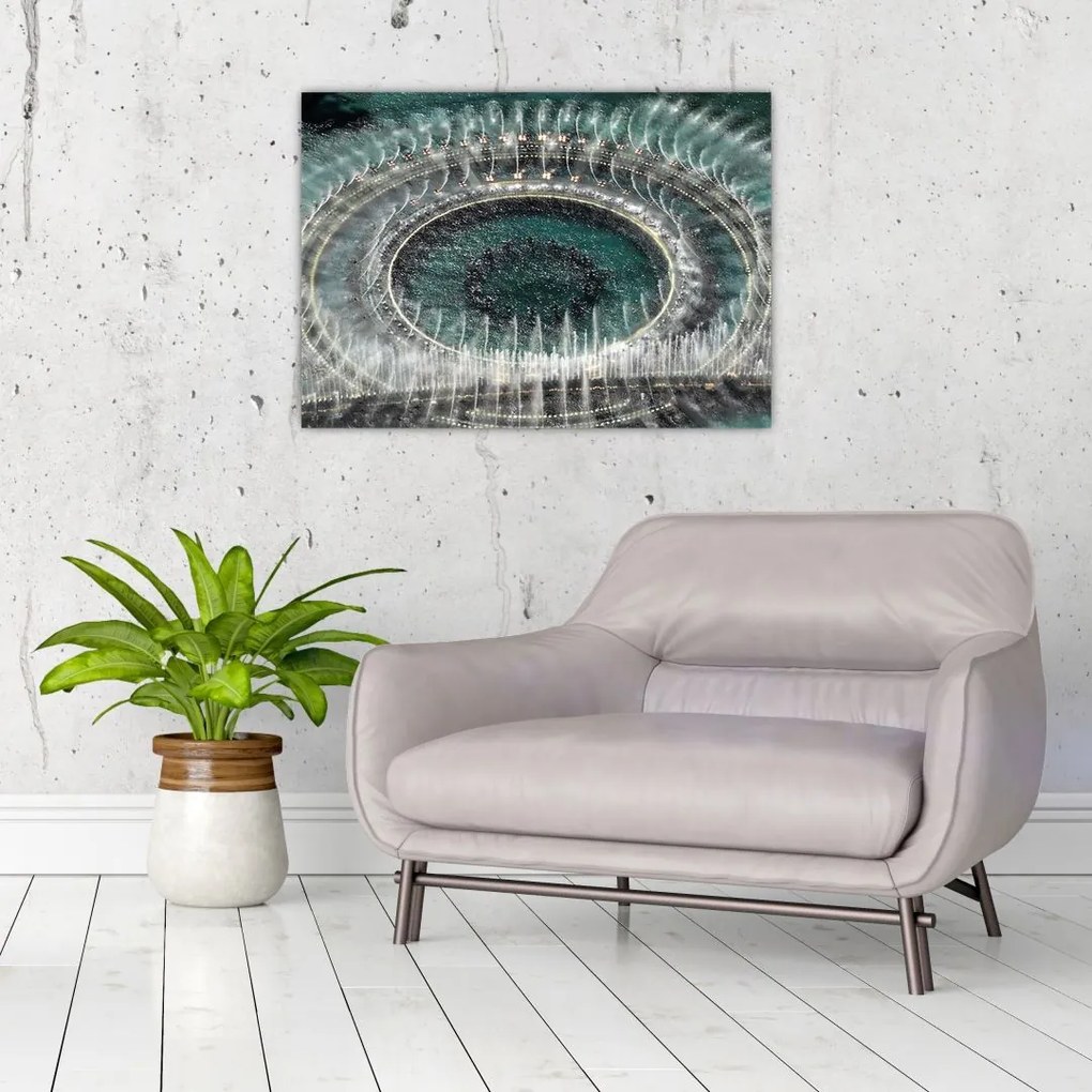 Obraz na szkle fontanny (70x50 cm)
