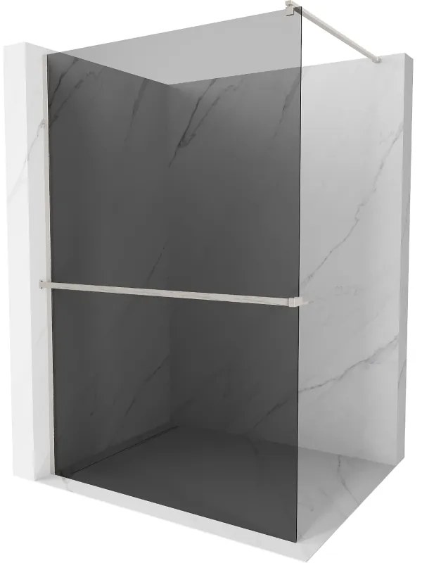 Mexen Kioto+ ścianka prysznicowa z półką Walk-in 70 x 200 cm, grafit, nikiel szczotkowany - 800-070-121-97-40