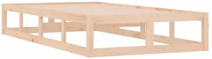 Pojedyncze naturalne sosnowe łóżko 90x200 - Rixo 3X