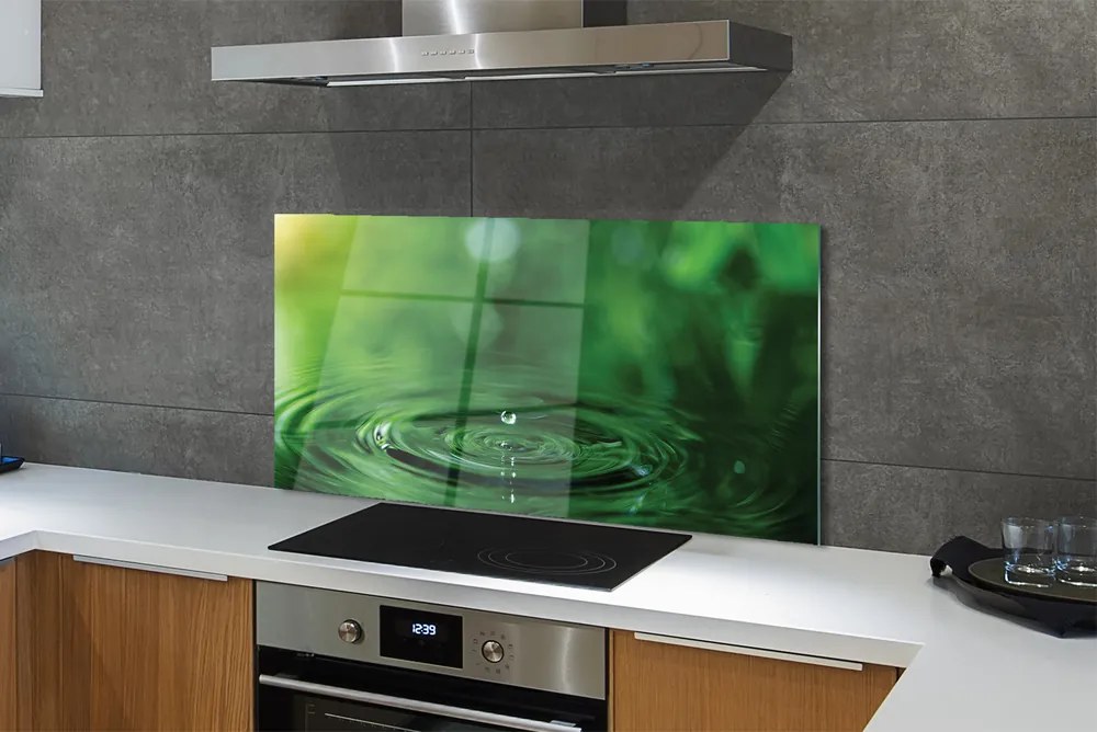 Szklany Panel Czysta Kropla w Makro