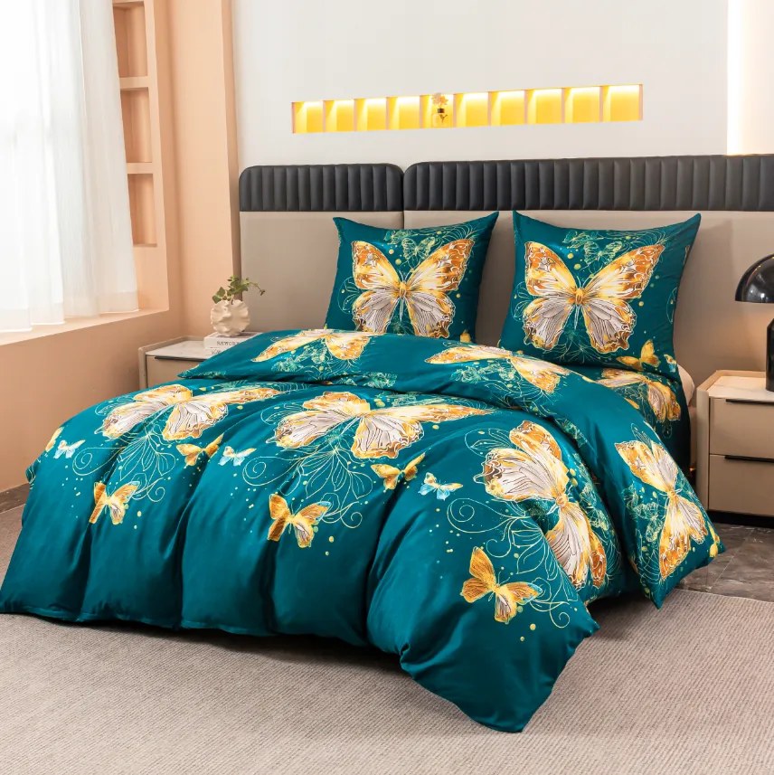 PrzytulneMieszkanie.pl PrzytulneMieszkanie.pl Pościel z mikrofibry ZAFIRA niebieska Rozmiar pościeli: 70 x 80 cm | 140 x 200 cm