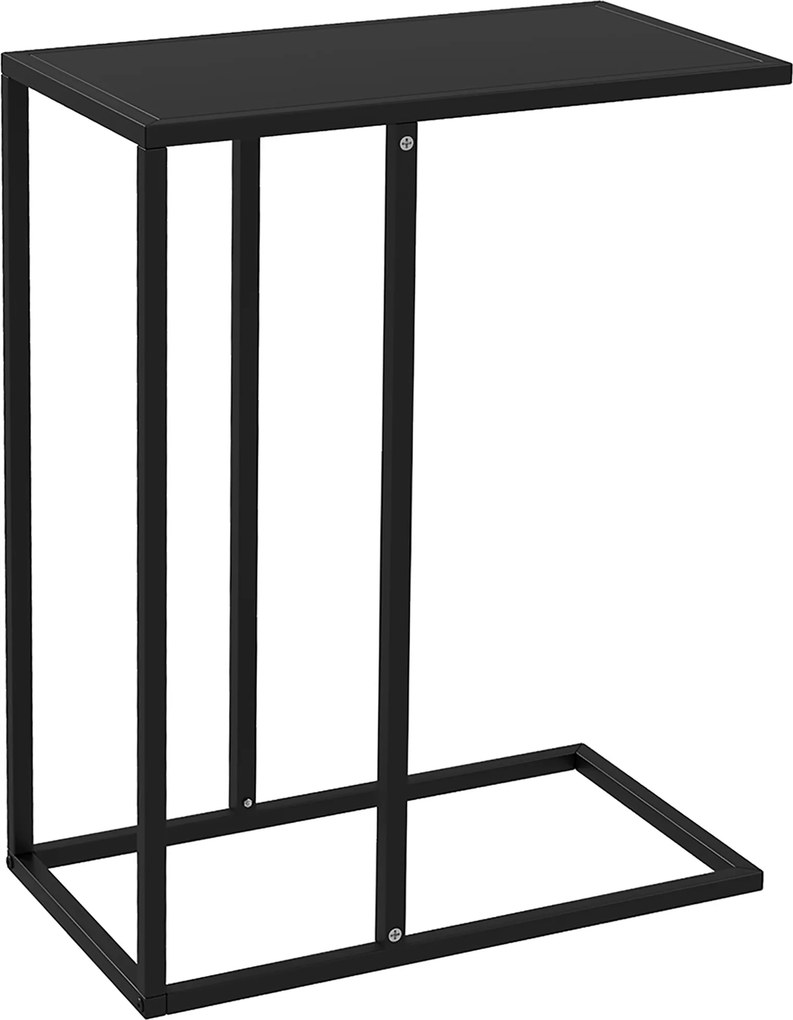 HOMCOM Stolik Boczny Czarny z Antypoślizgowymi Stopkami Praktyczny Design 46x26x60cm | Aosom PL