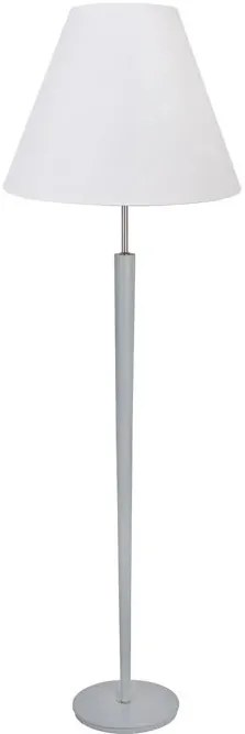Szara drewniana lampa stojąca z abażurem - S240 C0-F96