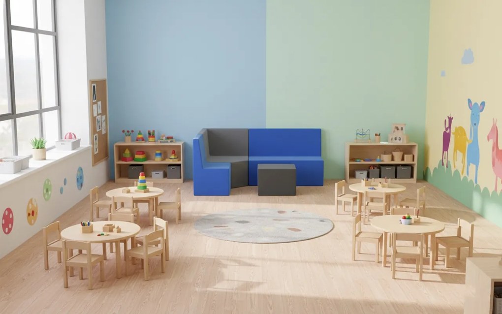 Kanapa piankowa do przedszkola Tobo Light Junior, narożnik
