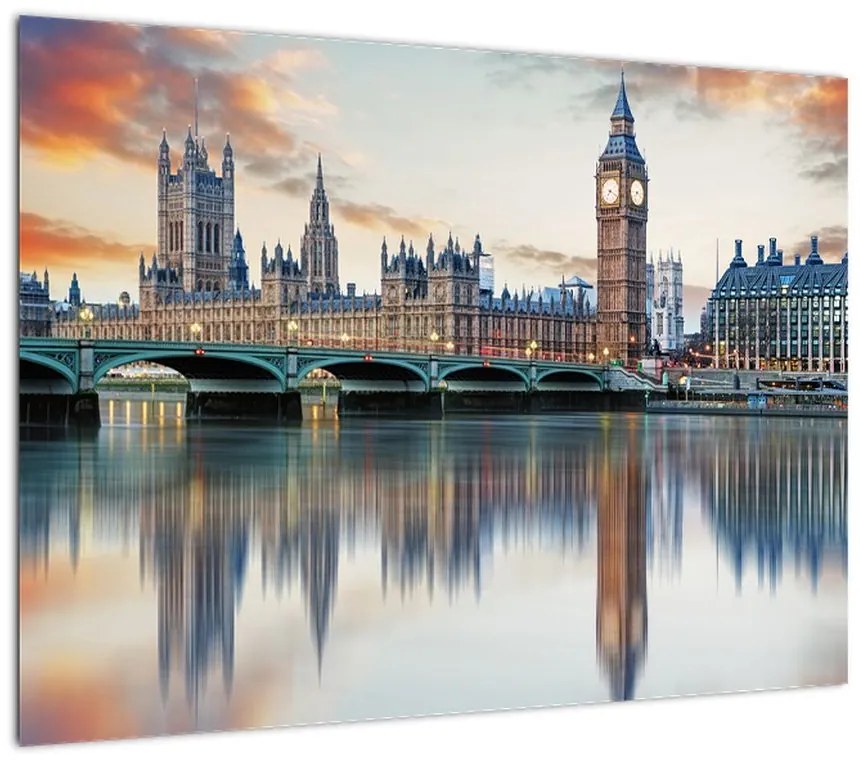Obraz na szkle - Houses of Parliament w Londynie (70x50 cm)
