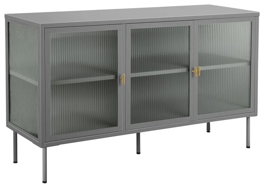 Szara metalowa witryna 130x75 cm Rosalie – Støraa