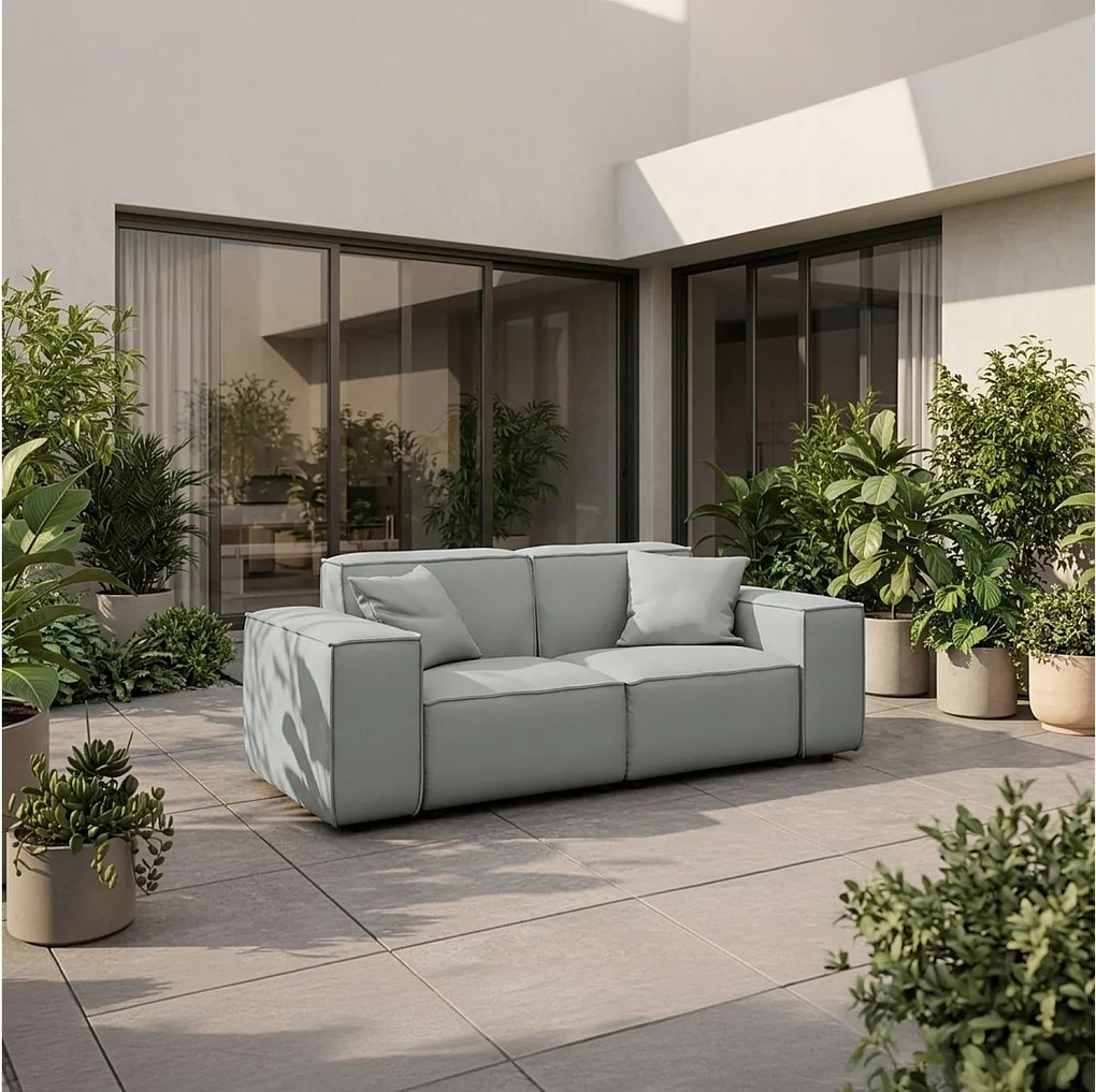 Sofa 2-osobowa Patio, tkanina Odyssey, cement (02)