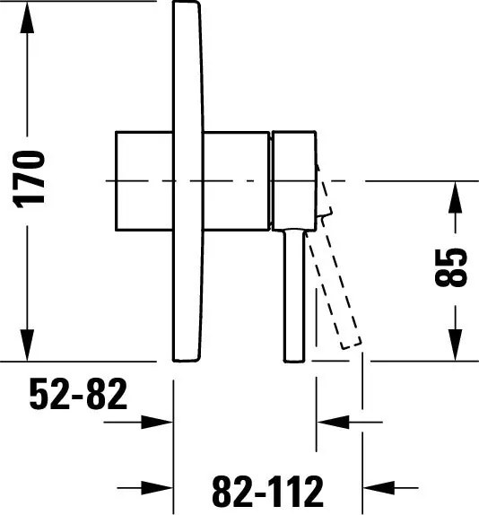 Jednouchwytowa bateria prysznicowa Duravit Circle