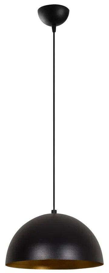 Czarna lampa wisząca z metalowym kloszem ø 30 cm Coppa – Opviq lights