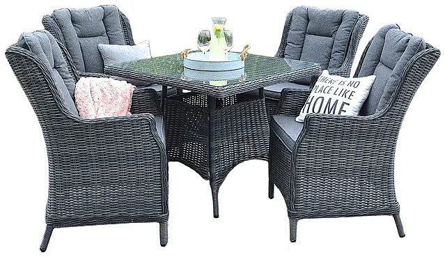 Zestaw do jadalni z rattanu EDEN 1 + 4