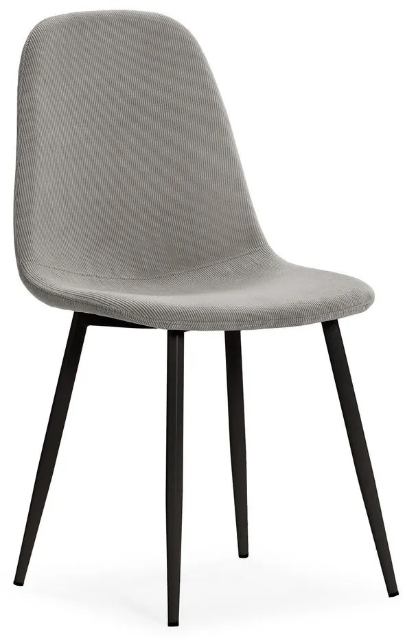 Jasnoszare tapicerowane krzesła zestaw 4 szt. Minka – Marckeric