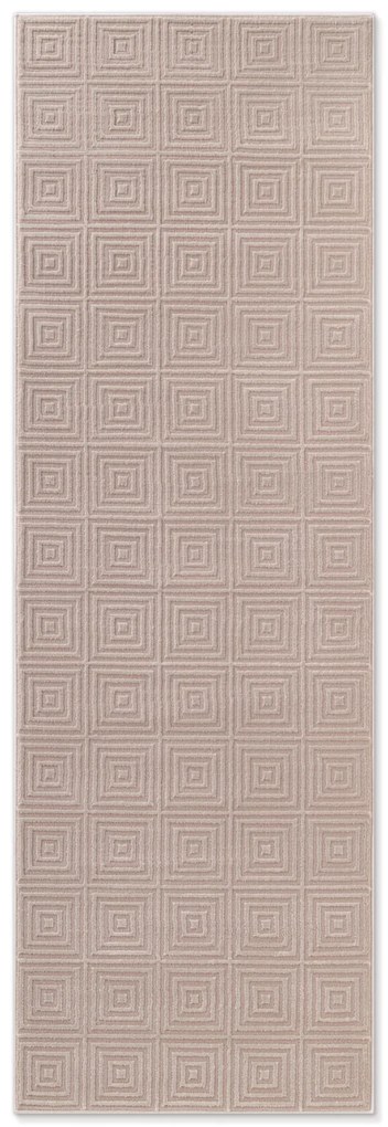 Dywan nowoczesny Perles Romby beżowy 80 cm x 240 cm
