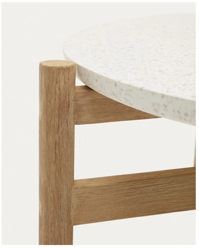 Okrągły stolik ogrodowy z blatem z lastryko ø 88,5 cm Pola – Kave Home