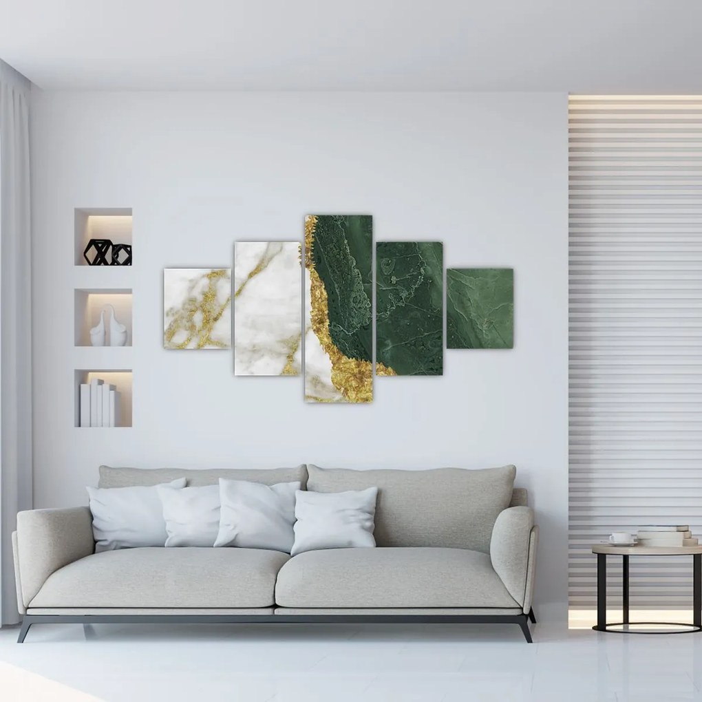 Obraz - Zielony marmur N⁰3 (125x70 cm)