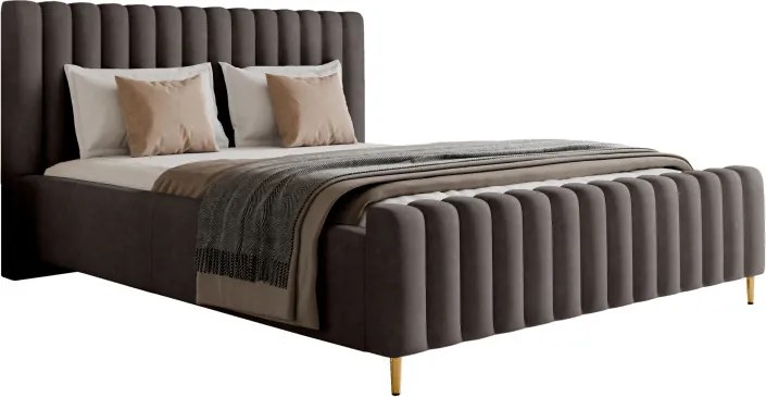 Łóżko tapicerowane Lux z pojemnikiem i zagłówkiem