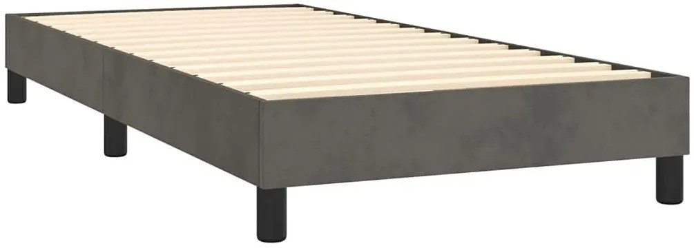 Ciemnoszare kontynentalne łóżko 90x200 - Lisila 4X