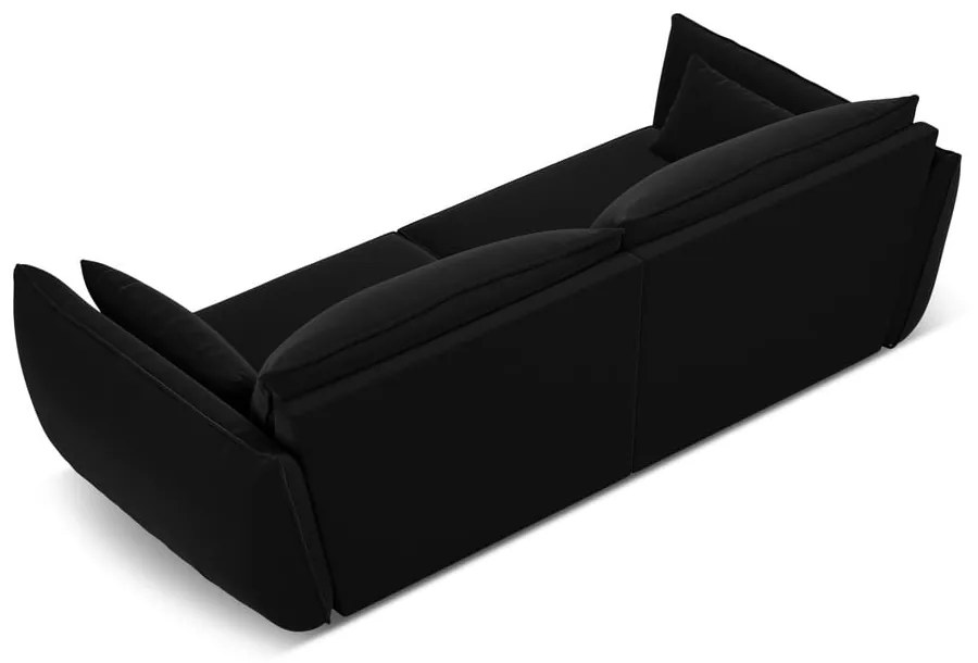 Czarna aksamitna sofa 208 cm Vanda – Mazzini Sofas