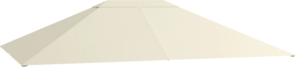 Outsunny Zastępczy Dach do Pawilonu 3 97x2 97m Ochrona UV Wodoodporność Kremowy Pokrowiec | Aosom PL