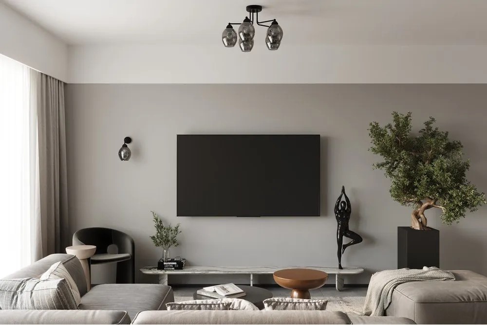 Czarny kinkiet ø 25 cm Garten – Sollux