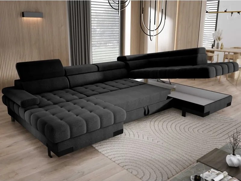 Narożnik SELVA XL Prawostronny z funkcją spania i pojemnikiem AUSTIN 21 WERSAL