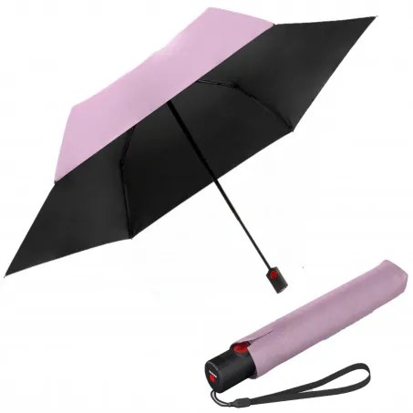 KNIRPS U.200 ROSE WITH BLACK - elegancki damski parasol w pełni automatyczny