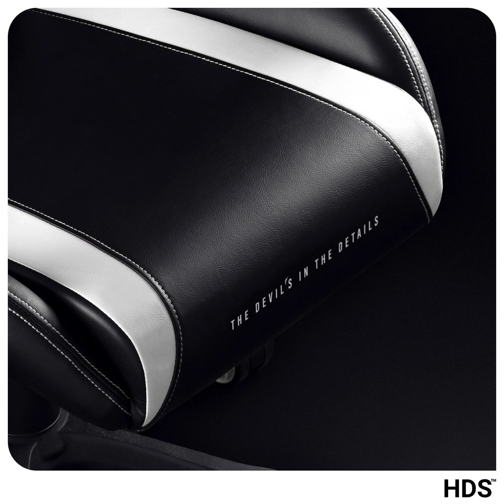 Fotel gamingowy Diablo X-Horn 2.0 Normal Size, czarno-biały