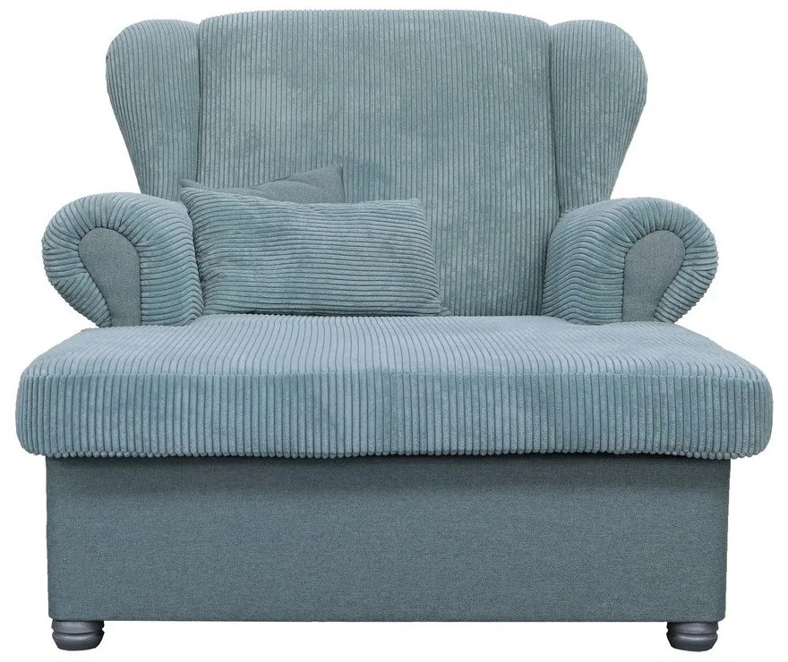 Szaroniebieski sztruksowy fotel Lord – Ropez