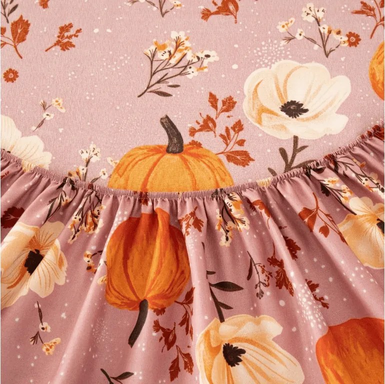 PrzytulneMieszkanie.pl Prześcieradło z mikrofibry PUMPKINS ROSAVIE stare różowe 90x200 cm