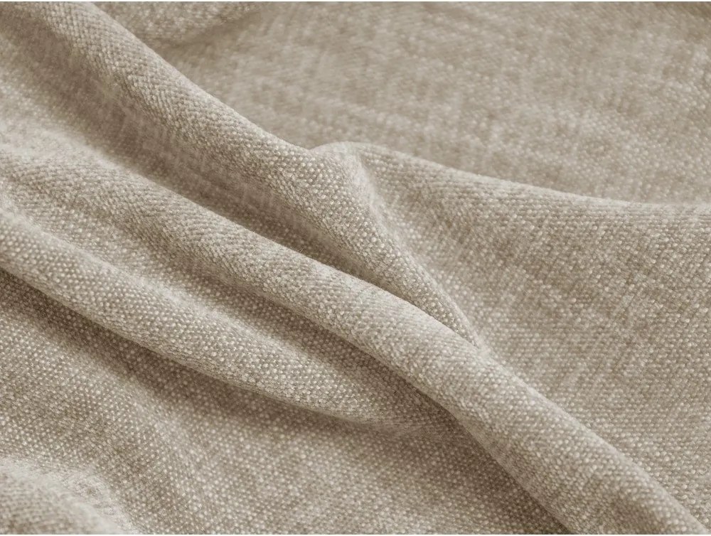 Beżowe tapicerowane łóżko dwuosobowe ze schowkiem i stelażem 160x200 cm Martina – Micadoni