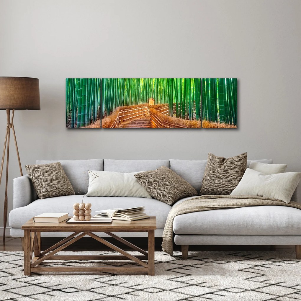 Obraz - Japoński las bambusowy (170x50 cm)