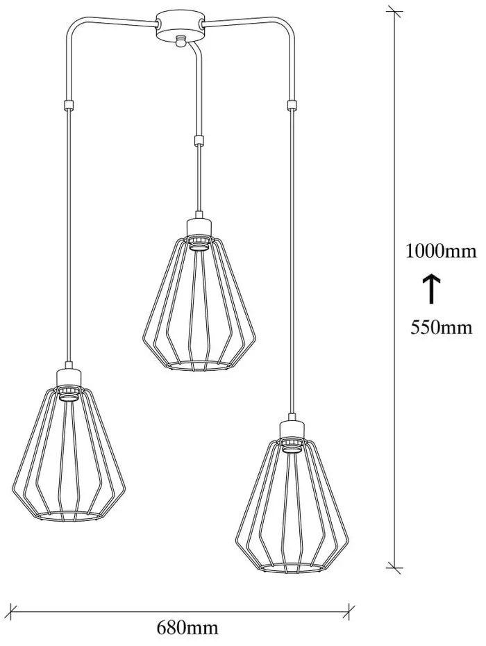 Czarna metalowa lampa wisząca Opviq lights Mathaios