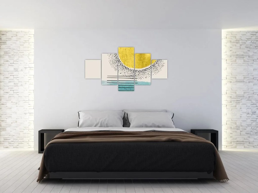 Obraz - Abstrakcyjny obraz plaży N⁰2 (125x70 cm)