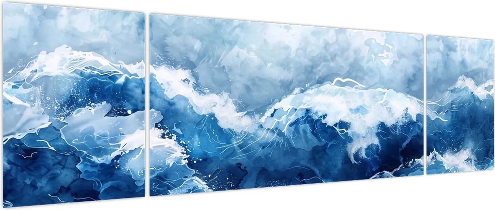 Obraz - Ilustracja przedstawiająca morze (170x50 cm)