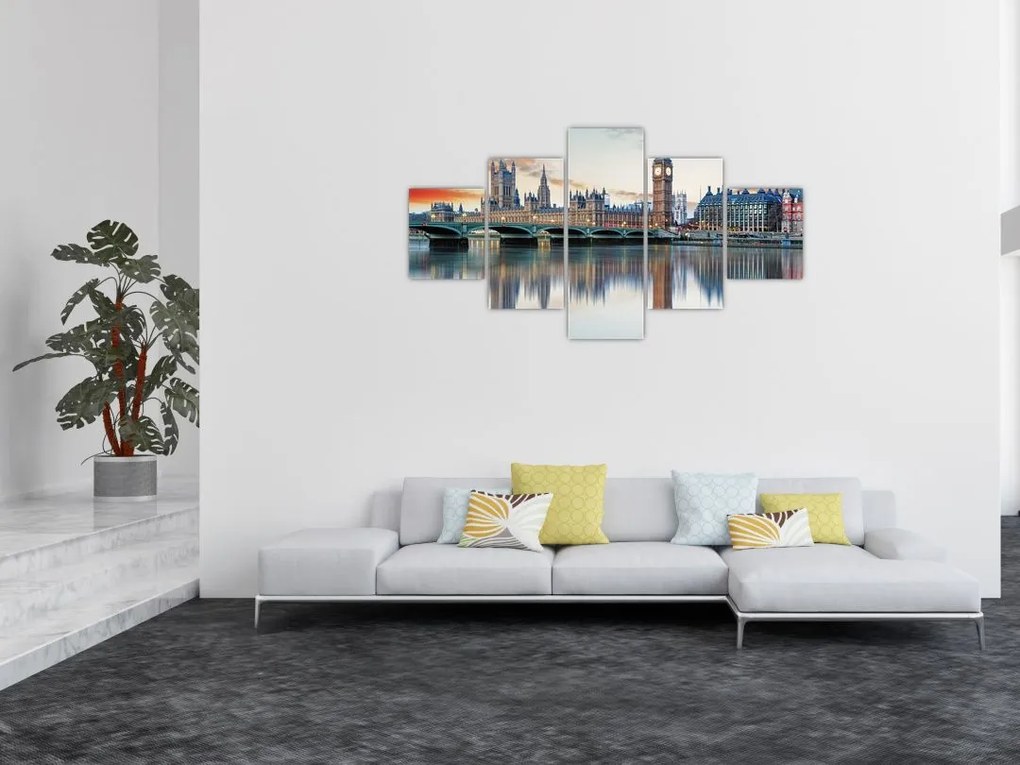 Obraz - Houses of Parliament w Londynie (125x70 cm)