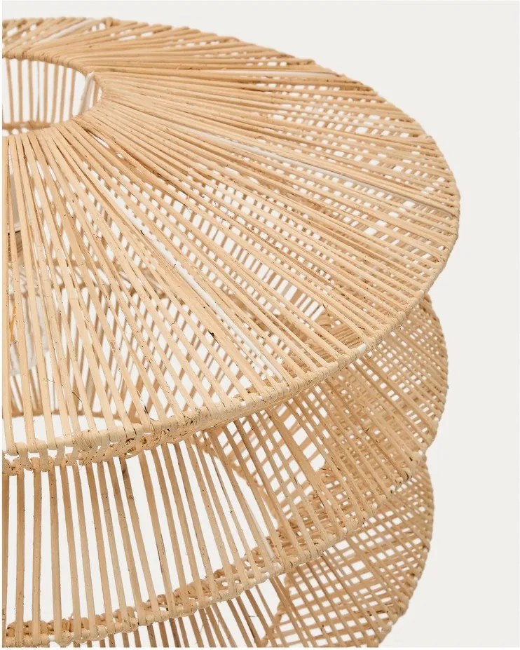 Lampa wisząca w naturalnym kolorze z rattanowym kloszem Dakit – Kave Home