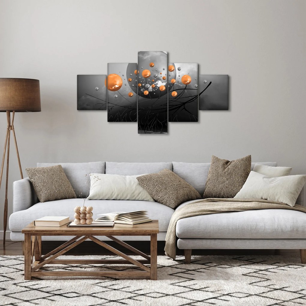 Obraz pomarańczowych kul (125x70 cm)