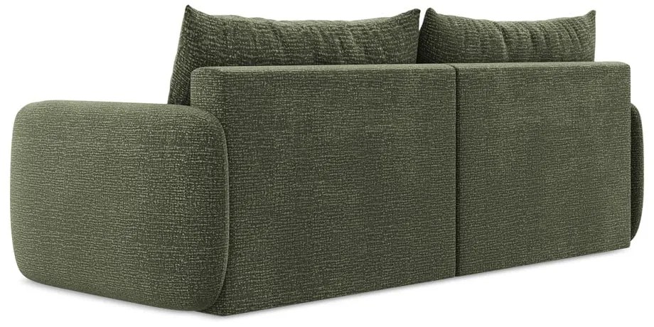 Zielona rozkładana/ze schowkiem sofa 238 cm Kalena – Makamii