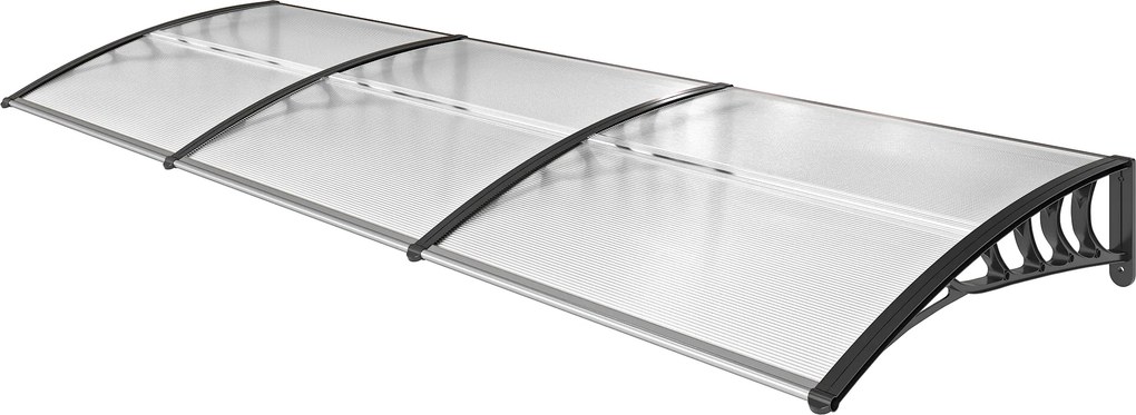 Outsunny Osłona przeciwsłoneczna i przeciwdeszczowa z uchwytem ściennym 295x90cm Elegancka biel | Aosom PL