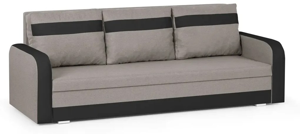 Kanapa sofa 3 os z funkcją spania CONDI Beżowy/Czarny