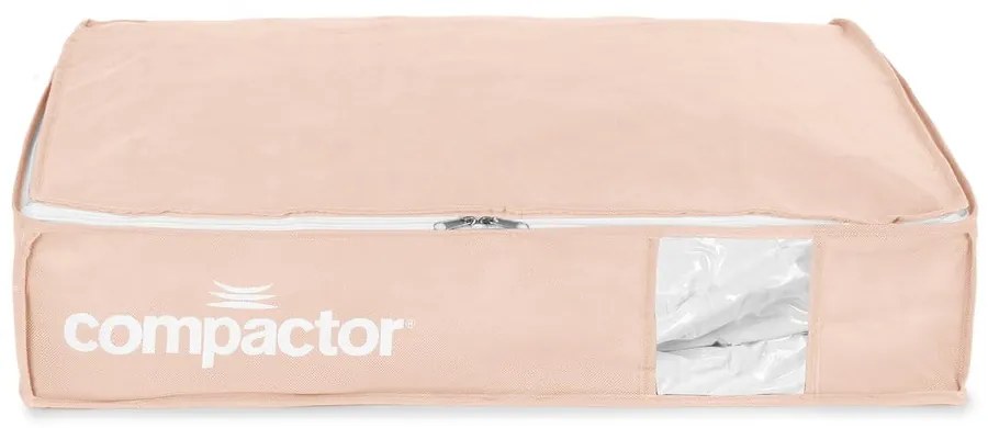 Plastikowe pojemniki próżniowe pod łóżko zestaw 3 szt. 65x45x15,5 cm Pink Edition – Compactor
