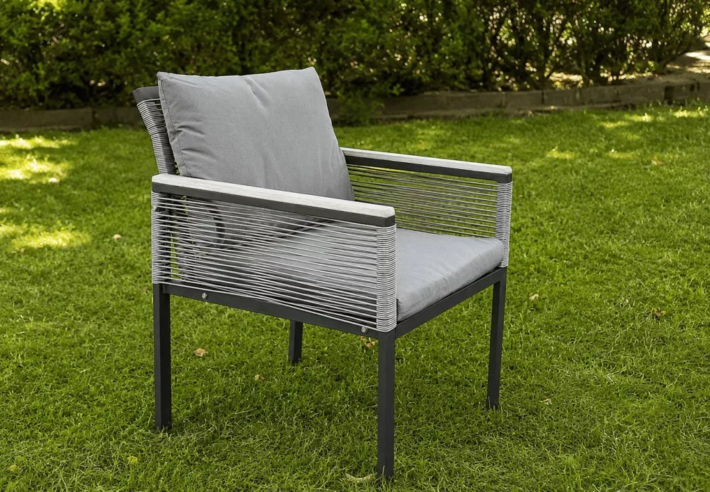 Krzesło ogrodowe Lormal z aluminium i technorattanu – eleganckie krzesło na taras lub balkon
